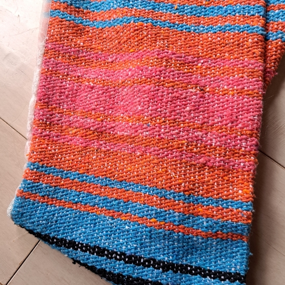 Three Bird Nest / Orange, Fushia, Blue & Black Lace Sarape Infinity - Picture 6 of 14